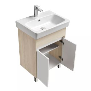 Тумба под раковину Акватон Верди 60см белый/ясень фабрик 1A207701VDAV0